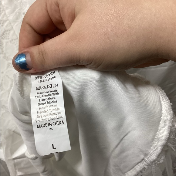 White Lace Fishtail Party Bridal Dress - Picture 5 of 5